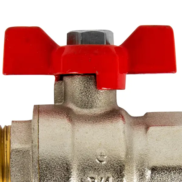 Кран шаровой прямой Equation NRBSFM4034N DN20 PN6 3/4" ВР/НР ручка бабочка латунь