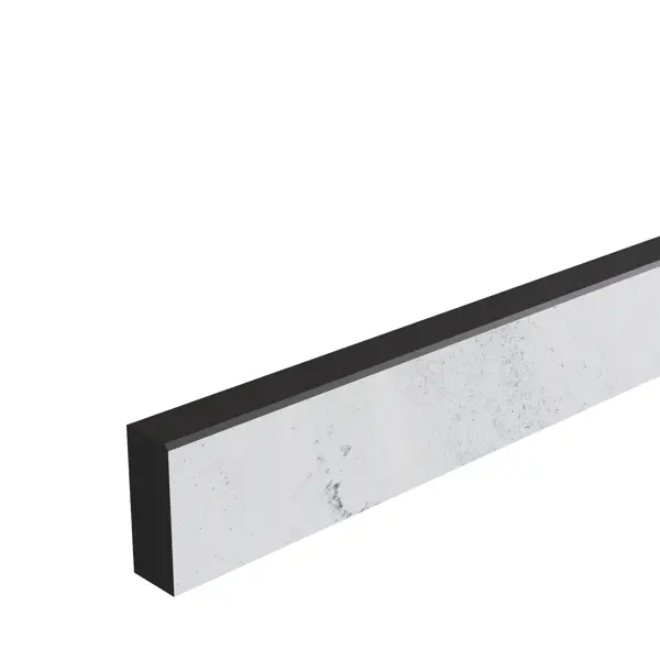 Комплект плинтусов Марола 120x4 см 1 шт 60x4 см 2 шт HPL-пластик цвет серо-белый
