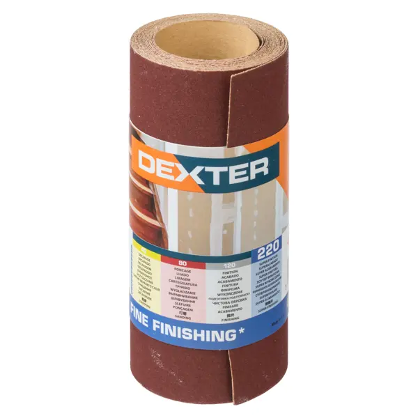 Рулон шлифовальный на бумажной основе Dexter P220 2500x115 мм