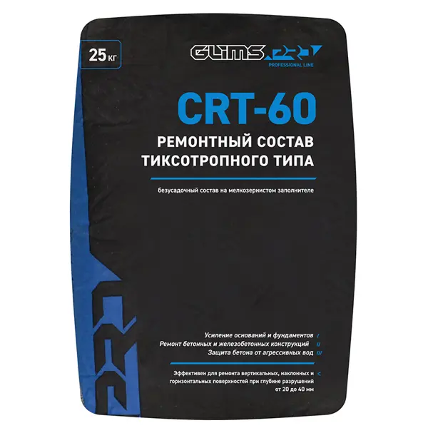 Состав ремонтный тиксотропный Glims Glimspro CRT-60 25 кг