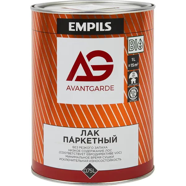 Лак паркетный AvantGarde глянцевый бесцветный 0.75 л