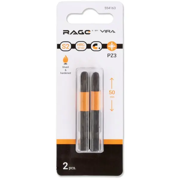 Бита магнитная Rage 554163 PZ3x50 мм, 2 шт.