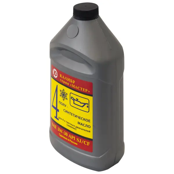 Масло моторное зимнее 4Т Калибр полусинтетическое SAE 5W-30 1 л