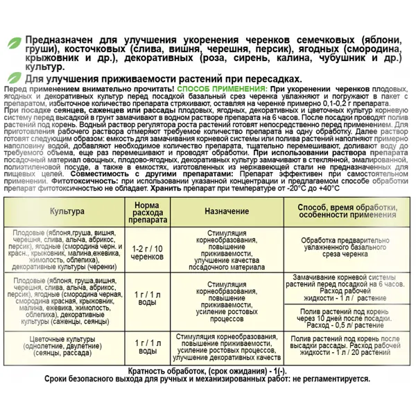 Регулятор роста корней Корнерост 10 г