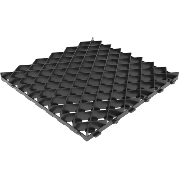 Газонная решётка 60x60 см С250 пластик цвет черный