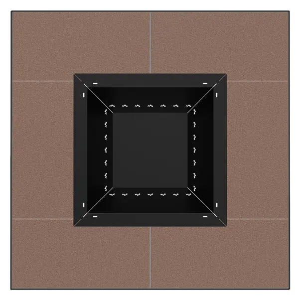 Очаг уличный FireTable 80x80x80 см сталь черный