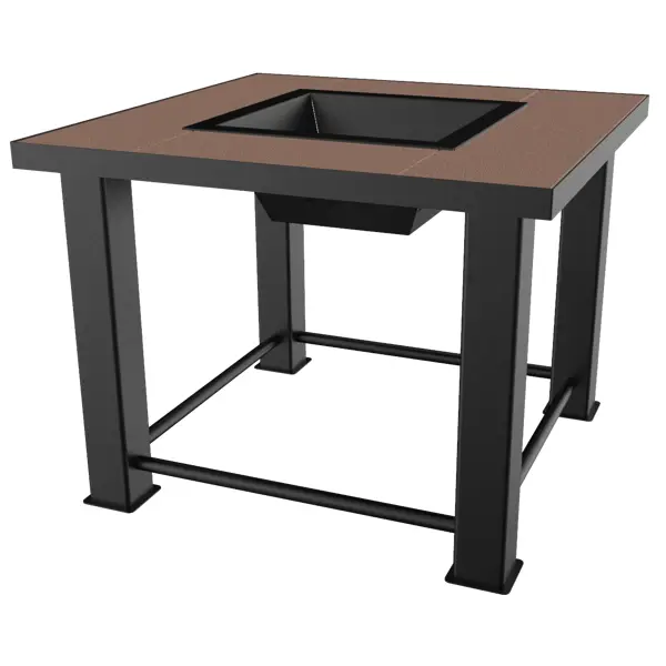 Очаг уличный FireTable 80x80x80 см сталь черный