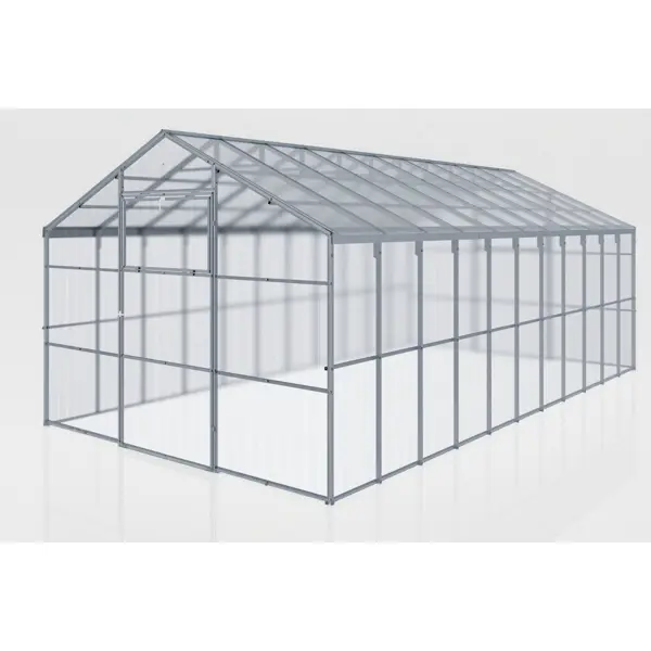 Каркас теплицы Домик с 3 форточками сталь 400x300x230 см