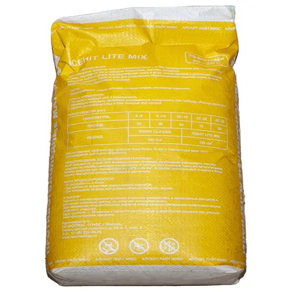 Противогололедный реагент Icehit Lite Mix, 25 кг