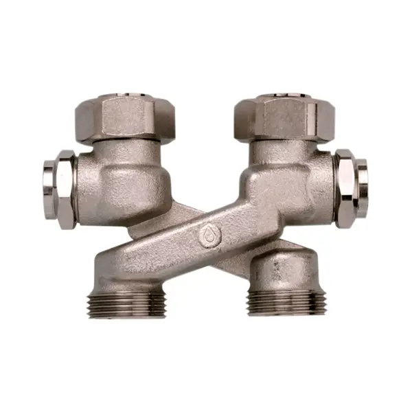 Узел нижнего подключения прямой X-образный Heizen 1/2"для радиаторов
