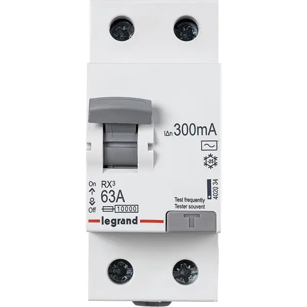 УЗО Legrand RX3 2P 63 А 300 мА 10 кА АС