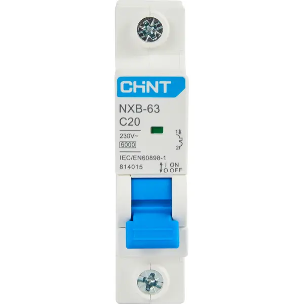 Автоматический выключатель CHINT NXB-63 1P C20 А 6 кА