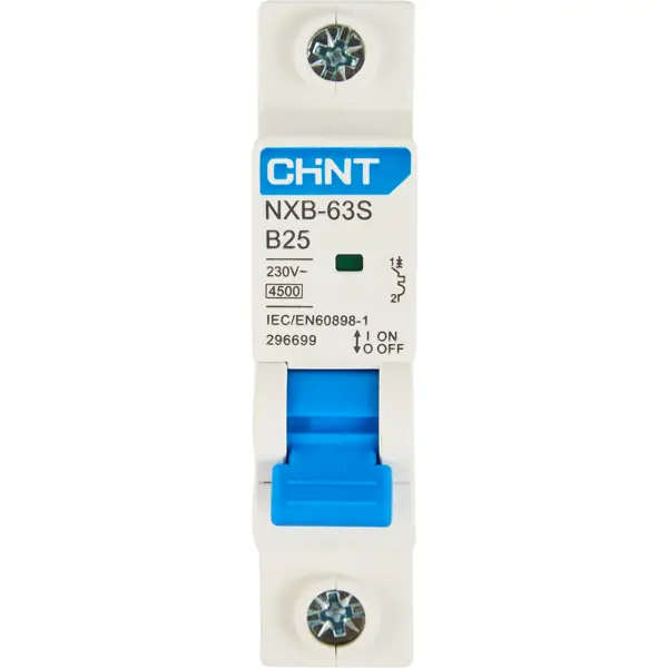 Автоматический выключатель CHINT NXB-63S 1P B25 А 4.5 кА