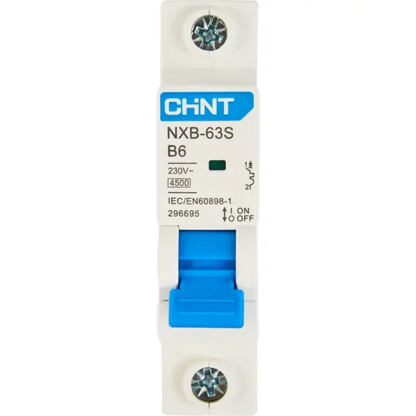 Автоматический выключатель CHINT NXB-63S 1P B6 А 4.5 кА