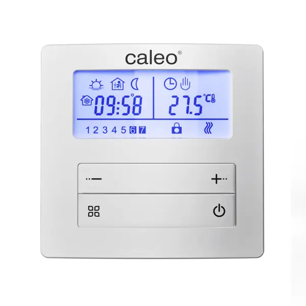 Терморегулятор для теплого пола Caleo C950 электронный программируемый цвет белый