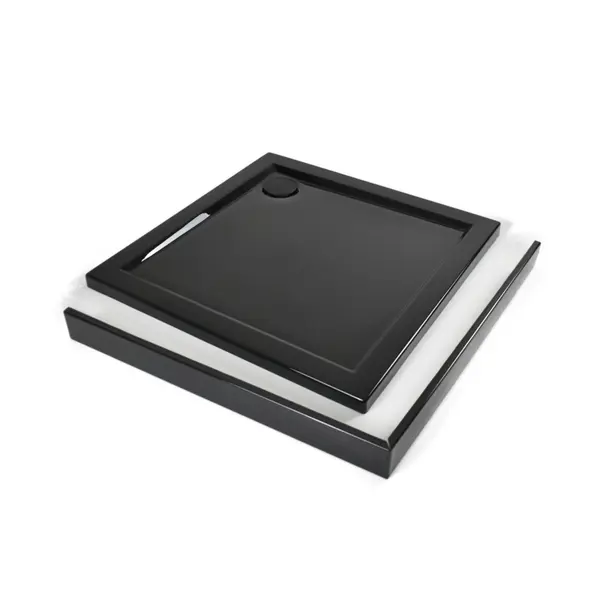 Экран для душевого поддона Metakam Apart Black квадратный 100x100 см