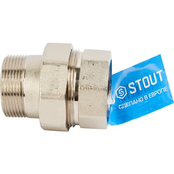 Сгон прямой американка Stout 1 1/2"x1 1/2" ВР-НР латунь SFT-0041-000112