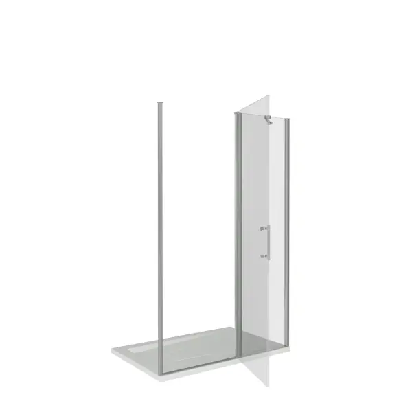 Душевая дверь в нишу Makiato WTW-OD-130-C-WE, 185x130 см хромированный профиль прозрачное стекло распашная