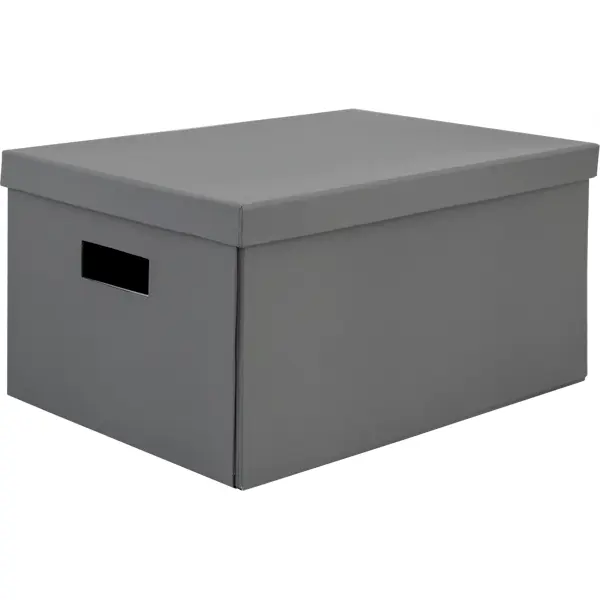 Коробка складная 40x28x20 см картон цвет серый