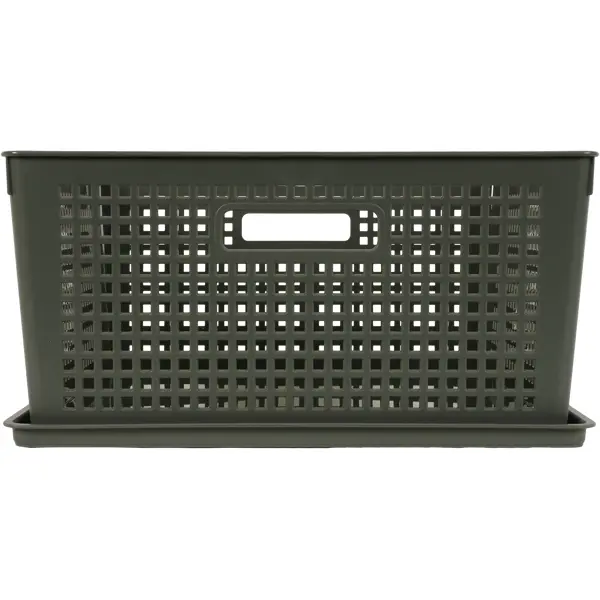 Лоток с крышкой 31x31x15 см 12 л полипропилен цвет серый