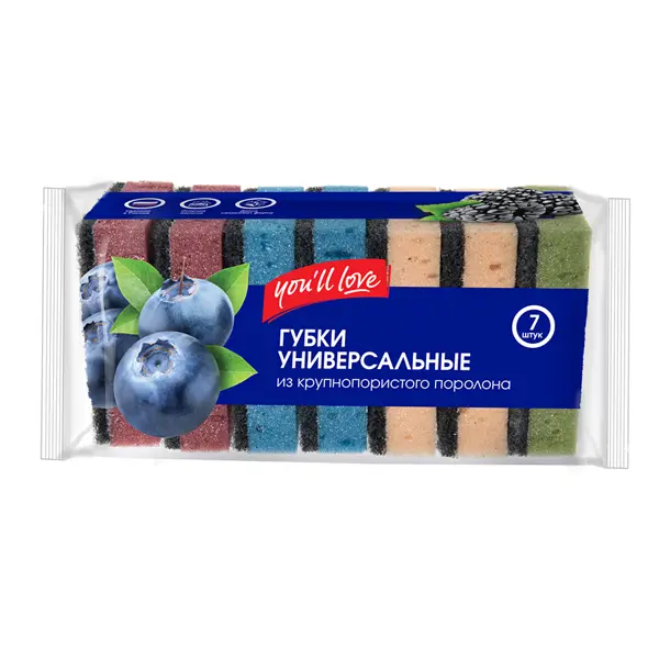 Набор цветных губок You'll Love 7 шт.