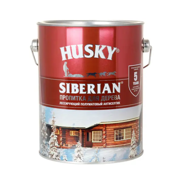 Пропитка для дерева Husky Siberian полуматовая цвет осенний клен 2.7 л