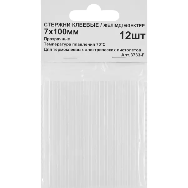 Клеевые стержни 3733-F 7x100 мм, 12 шт.
