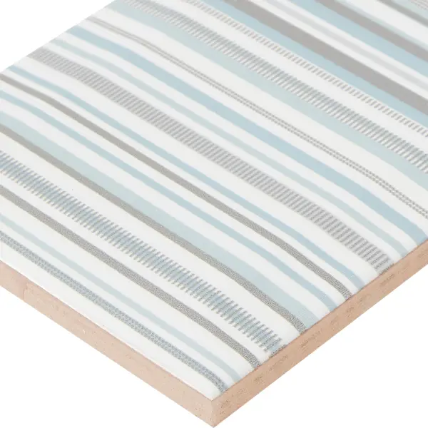 Декор настенный Kerama Marazzi Аккорд 8.5x28.5 см глянцевый цвет бело-зеленый