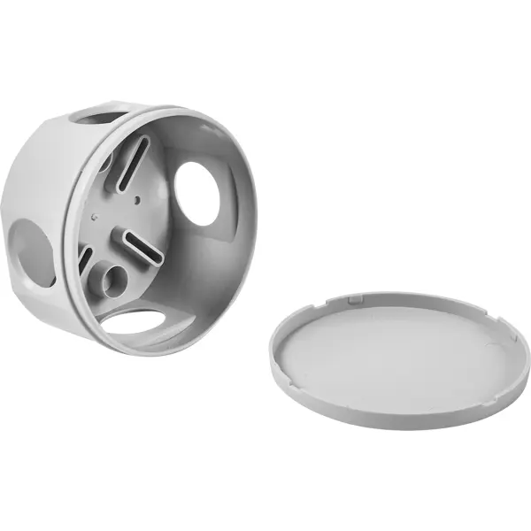 Распределительная коробка открытая Lexman D80x40 мм 4 ввода IP55 цвет серый