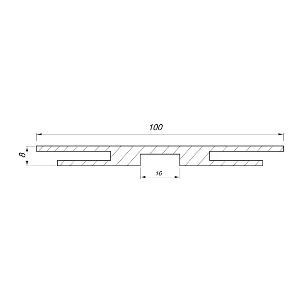Добор дверной коробки Альпика 2070x100x8 мм полипропилен цвет графит вуд
