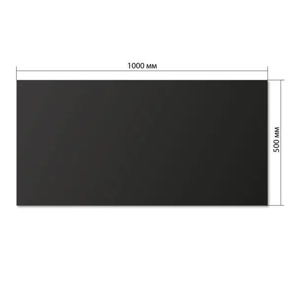 Стеновая панель ПВХ черный 1000x500x3 мм 0.5 м²