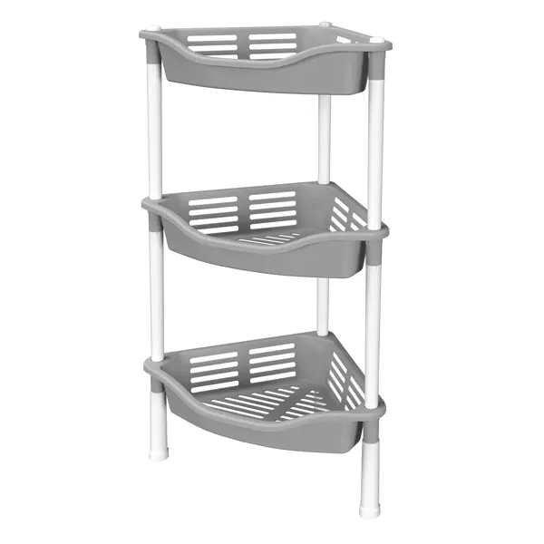 Стеллаж для ванной угловой Berossi Relax 39.63x27.5x68.7 см цвет дымчато-серый