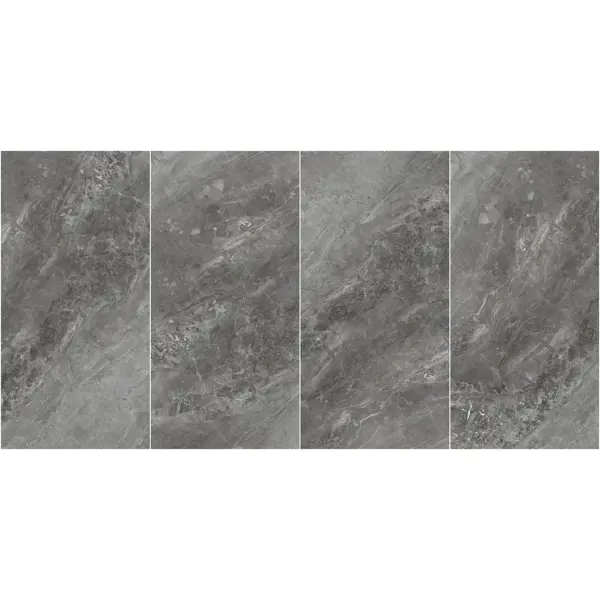 Керамогранит Concor Dark Grey 120x60 см 1.44 м² полированный цвет серый