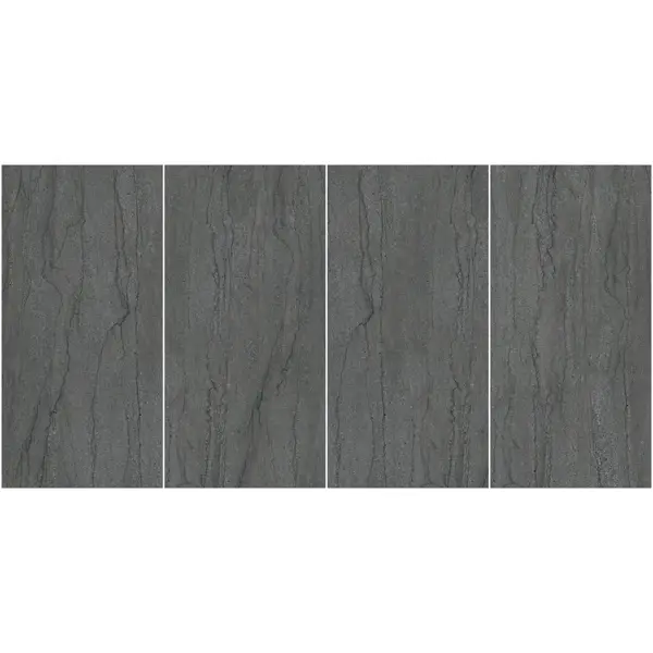 Глазурованный керамогранит Concor Optic Grey 60x120 см 1.44 м² полированный цвет тёмно-серый мрамор