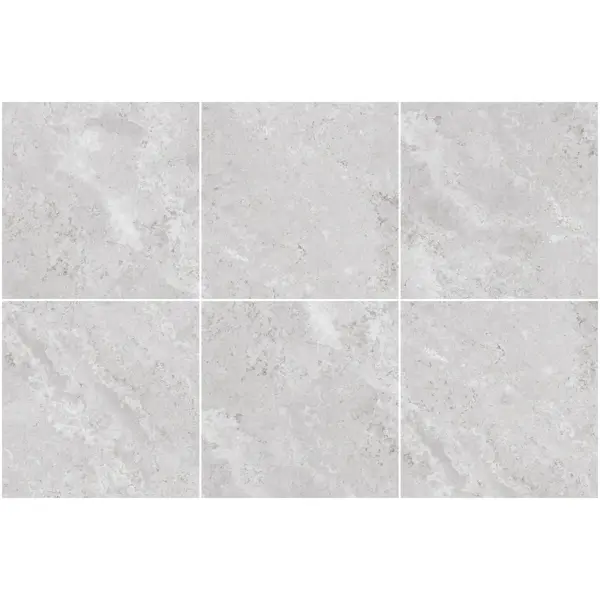 Глазурованный керамогранит Concor Verona Grey 60x60 см 1.44 м² полированный цвет серый мрамор
