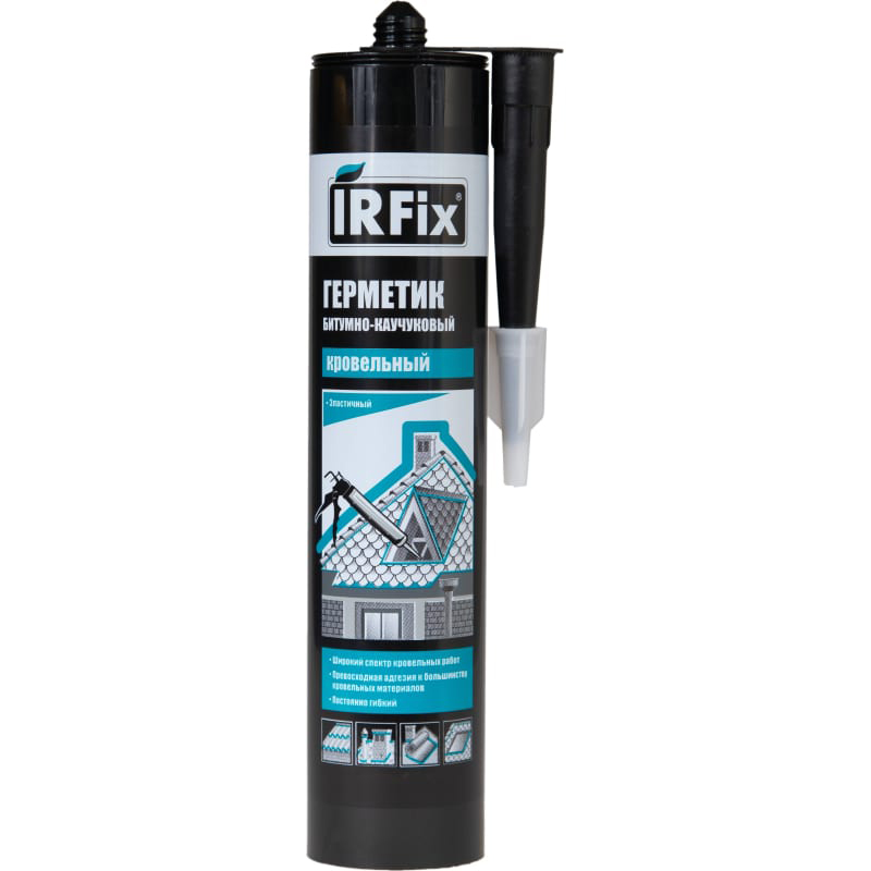Герметик кровельный IRFIX битумно-каучуковый черный 310 мл 20010