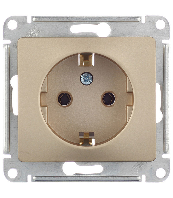 Systeme Electric Glossa 嵌入式插座 钛金色 (GSL000443)