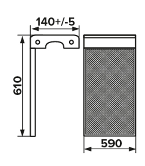 Decorative metal screen Evecs DMER 610x590 mm white 6-section
