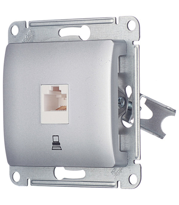 电脑插座 Systeme Electric Glossa 内嵌式 铝制 RJ45 (GSL000381К)
