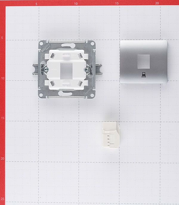 电脑插座 Systeme Electric Glossa 内嵌式 铝制 RJ45 (GSL000381К)
