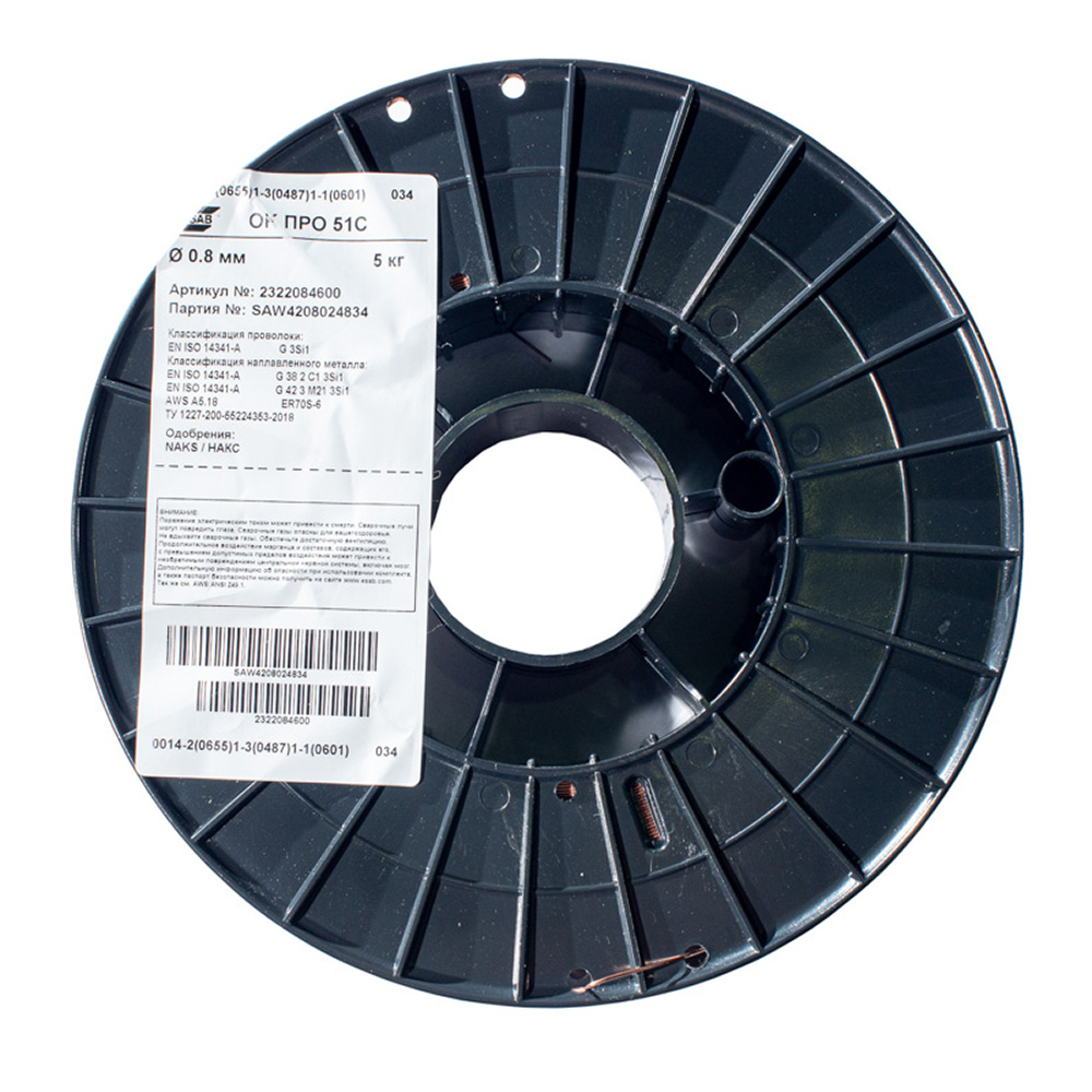 Сварочная проволока Esab d0,8 мм 5 кг (ОК ПРО 51С)