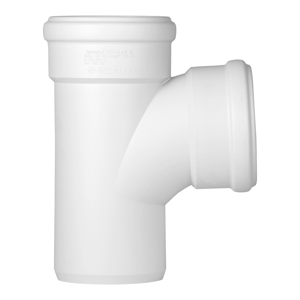 Tee Ostendorf SKEA d110 mm 87° plastic silent for internal sewage (335400)