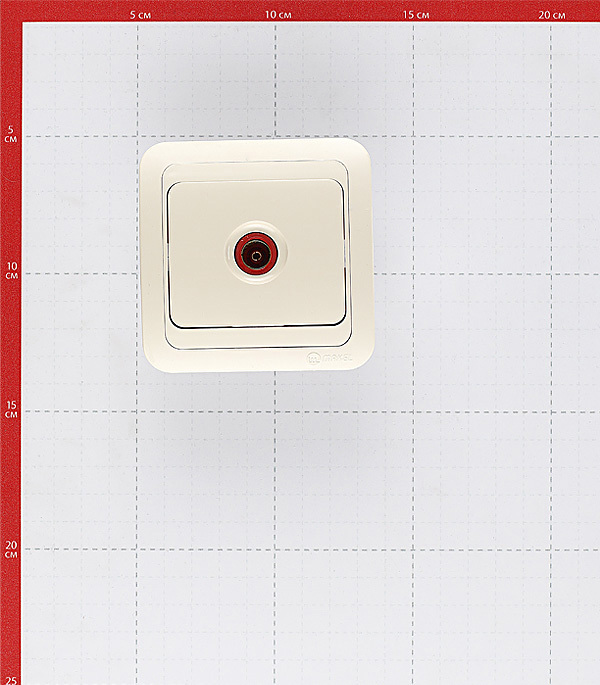 Розетка телевизионная Makel Mimoza встраиваемая бежевая (25027)