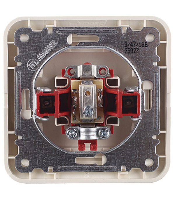 Розетка телевизионная Makel Mimoza встраиваемая бежевая (25027)