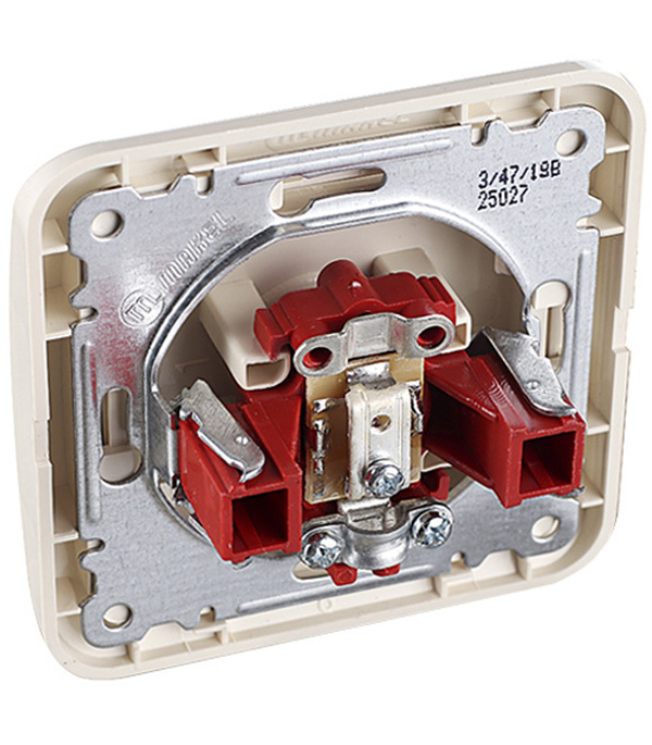 Розетка телевизионная Makel Mimoza встраиваемая бежевая (25027)