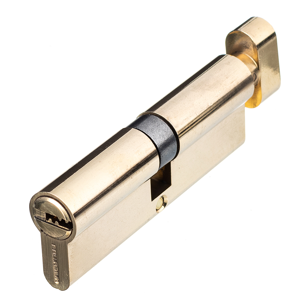 Cylinder Palladium C BK PB 90 45x45 mm key/turn knob brass