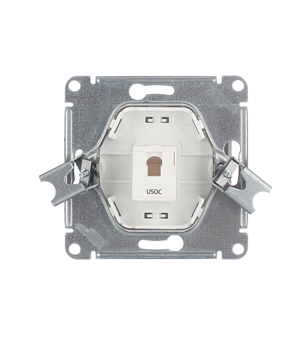 Розетка телефонная Systeme Electric Glossa встраиваемая белая RJ11 (GSL000181T)