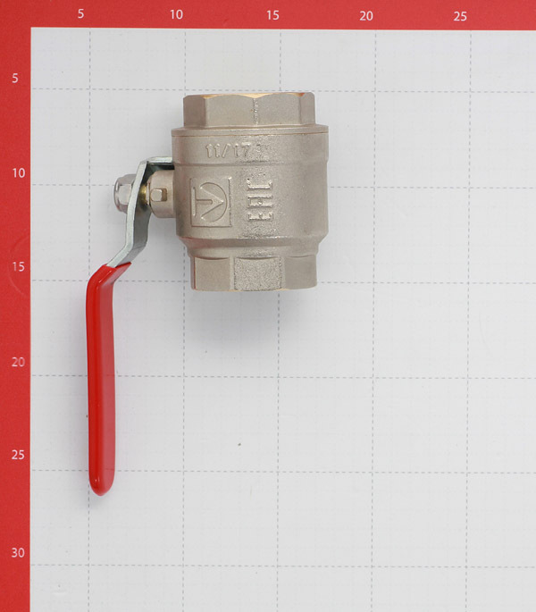 Valtec Base 2 brass ball valve 2 internal thread x 2 internal thread straight handle (VT.214.N.09)