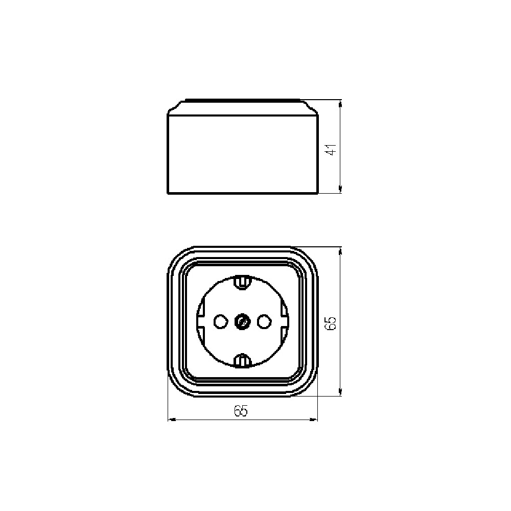 Розетка Svet накладная бежевая (0215-00121)