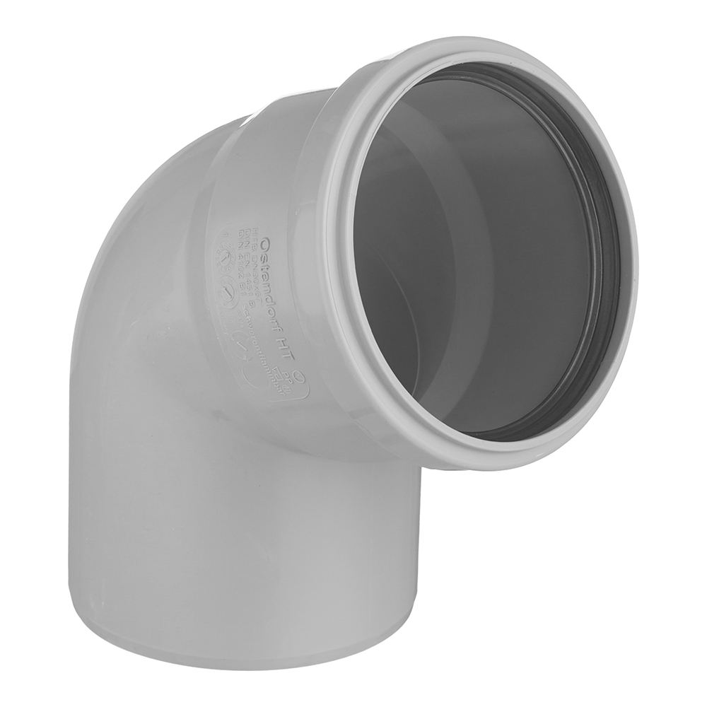 Ostendorf HTB elbow d90 mm 67° plastic for internal sewage (114130)
